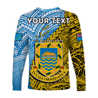 (Custom Personalised) Tuvalu 1978 Long Sleeve Shirt Happy 44th Independence Anniversary Polynesian Pattern LT14 - Polynesian Pride