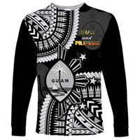 Guam and Philippines Long Sleeve Shirt Guaman Filipinas Together Black LT14 Unisex Black - Polynesian Pride