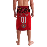 Custom Tonga Lavalava Emancipation Day Tupenu Independence Day Unique Kahoa Heilala Flower Red LT8 - Polynesian Pride