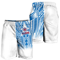 Samoa Rugby Men Shorts Toa Samoa Polynesian Pacific White Version LT14 - Polynesian Pride