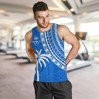 Fiji Rugby Sevens Men Tank Top Fijian 7s Tapa Polynesian Blue Ver.01 LT13 - Polynesian Pride
