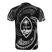 Guam Polynesian T Shirt White Tribal Wave - Polynesian Pride