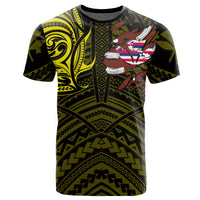 Hawaiian Kanaka T Shirt Heart Tattoo Yellow - Polynesian Pride