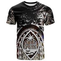 Polynesian T Shirt Guam Flag, Seal with Maui Moana Tattoo Unisex Black - Polynesian Pride