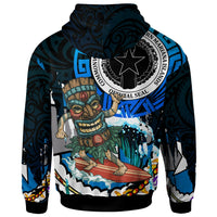 Northern Mariana Islands Hoodie CNMI Polynesian Culture with Tiki Surf Style LT10 - Polynesian Pride