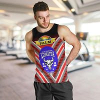 (Custom Personalised) Mate Ma'a Tonga Men Tank Top Leimatu'a Bulls Creative Style - Red NO.1, Custom Text And Number LT8 - Polynesian Pride