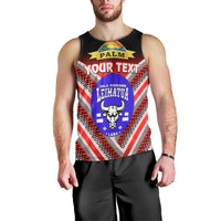 (Custom Personalised) Mate Ma'a Tonga Men Tank Top Leimatu'a Bulls Creative Style - Red NO.1 LT8 - Polynesian Pride