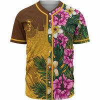 Hawaii Custom Personalised Baseball Shirt - Mililani Trojan High School Hawaiian Tropical Flowers Baseball Shirt LT10 Unisex Red - Polynesian Pride