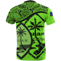 Guam T Shirt Guam Flag Green A02 - Polynesian Pride