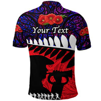 Custom New Zealand Maori ANZAC Polo Shirt Remembrance Soldier Purple LT8 - Polynesian Pride