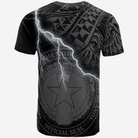 Northern Mariana Islands Custom T Shirt Northern Mariana Islands Seal Lighting Thunder - Polynesian Pride