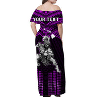 Custom Polynesian Couple Outfits Matching Hawaiian Warrior with Weapon Polynesian Tribal Dress And Shirt Ver.04 LT14 - Polynesian Pride