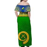 Custom Matching Hawaiian Shirt and Dress Malampa Province Vanuatu Pig Tusk Polynesian Flag Style LT14 - Polynesian Pride