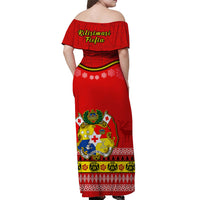 Christmas Tonga Matching Dress and Hawaiian Shirt Tongan Ngatu Kilisimasi Fiefia LT14 - Polynesian Pride