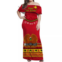 Custom Christmas Papua New Guinea Matching Dress and Hawaiian Shirt Bird Of Paradise Bikpela Hamamas Blong Dispela Krismas LT14 - Polynesian Pride