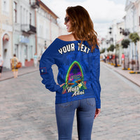 (Custom Personalised) Guam Off Shoulder Sweater Hafa Adai Latte Stone Proud Chamorro LT14 - Polynesian Pride