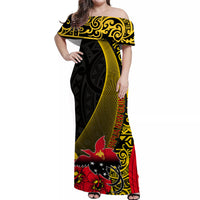 Papua New Guinea Matching Dress and Hawaiian Shirt Vibe Style LT6 - Polynesian Pride