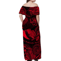 Hawaii State Fish: Humuhumu Nukunuku Apuaa Polynesian Matching Dress and Hawaiian Shirt Matching Couples Outfit Unique Style Red LT8 - Polynesian Pride