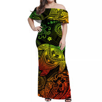 Hawaii Turtle Polynesian Matching Dress and Hawaiian Shirt Matching Couples Outfit Plumeria Flower Unique Style Reggae LT8 - Polynesian Pride
