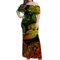 Hawaii Hammer Shark Polynesian Matching Dress and Hawaiian Shirt Matching Couples Outfit Unique Style Reggae LT8 - Polynesian Pride