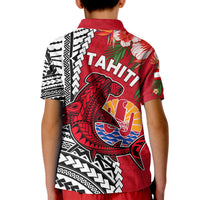 Tahiti Islands Polo Shirt Polynesian Shark Mix Tropical Flowers LT14 - Polynesian Pride