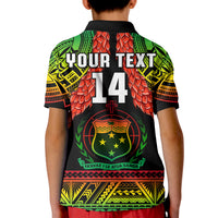 (Custom Text And Number) Samoa Rugby T Shirt KID Teuila Torch Ginger Gradient Style LT14 - Polynesian Pride