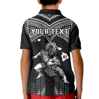 Custom Hawaii Polo Shirt Hawaiian Warrior With Weapon Polynesian Ver.01 LT14 - Polynesian Pride