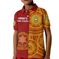 Custom Tonga Vavau High School Polo Shirt Tongan Ngatu Pattern LT14 - Polynesian Pride