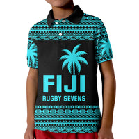 Fiji Rugby Sevens Kid Polo Shirt Simple Blue Style LT9 Kid Blue - Polynesian Pride
