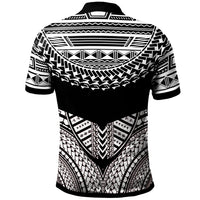 American Samoa Custom Polo Tribal Pattern Cool Style White Color - Polynesian Pride