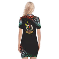 Vanuatu Proud To Be A Ni-Van - Polynesian Pattern Polo Dress - Penama Province LT7 - Polynesian Pride