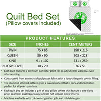 Kanaka Maoli (Hawaiian) Quilt Bed Set - Sea Turtle Tropical Hibiscus And Plumeria Blue - Polynesian Pride