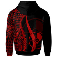 Yap Hoodie Red Tentacle Tribal Pattern - Polynesian Pride
