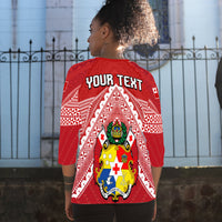 (Custom Personalised) Tonga Rugby MMT Raglan 3/4 Sleeve T Shirt Ngatu Mate Maa Tonga Special LT13 - Polynesian Pride