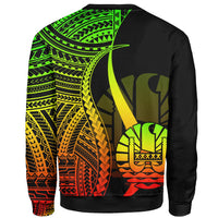 Tahiti Sweatshirt - Reggae Polynesian Tentacle Tribal Pattern - Polynesian Pride