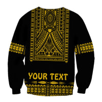 (Custom Personalised) Polynesian Sweatshirt Dashiki With Polynesian Tattoo Royal Golden Version LT14 - Polynesian Pride
