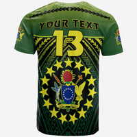 Custom The Kukis T Shirt Cook Islands Rugby Custom Text and Number LT13 - Polynesian Pride