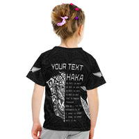 (Custom Personalised) New Zealand Rugby T Shirt KID Haka All Black mix Ta Moko LT13 - Polynesian Pride