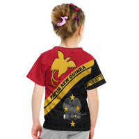 Papua New Guinea Rugby T Shirt Kid The Kumuls Png LT13 - Polynesian Pride