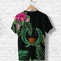 Pohnpei Micronesia Green T Shirt Tropical Flowers LT13 - Polynesian Pride