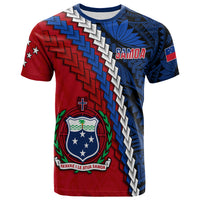 Custom Samoa Polynesian T Shirt Quotes Custom Text and Number LT13 - Polynesian Pride