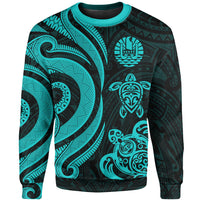 Tahiti Sweater - Turquoise Tentacle Turtle Unisex Turquoise - Polynesian Pride