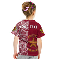 (Custom Personalised) Tonga Eua High School T Shirt KID Tongan Ngatu Pattern LT14 - Polynesian Pride