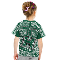 (Custom Text and Number) Hawaii Football T Shirt Rainbow Warriors Tribal Kakau LT14 - Polynesian Pride
