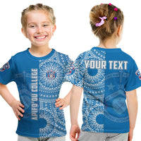 (Custom Personalised) Apifoou Tonga College T Shirt KID Tongan Ngatu Pattern LT14 - Polynesian Pride