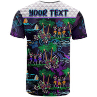 Custom Hawaii Skeleton Dancing T Shirt Halloween Hawaiian Turtle LT13 - Polynesian Pride
