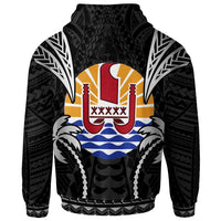Tahiti Zip up Hoodie Blood Runs Through My Veins Style Black - Polynesian Pride