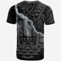 Tahiti T Shirt Tahiti Flag Lighting Thunder - Polynesian Pride