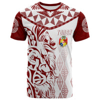 Tonga Custom T Shirt Emancipation Day Lion Style LT7 White - Polynesian Pride