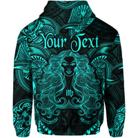 Custom Virgo Zodiac Polynesian Hoodie Unique Style Turquoise LT8 - Polynesian Pride